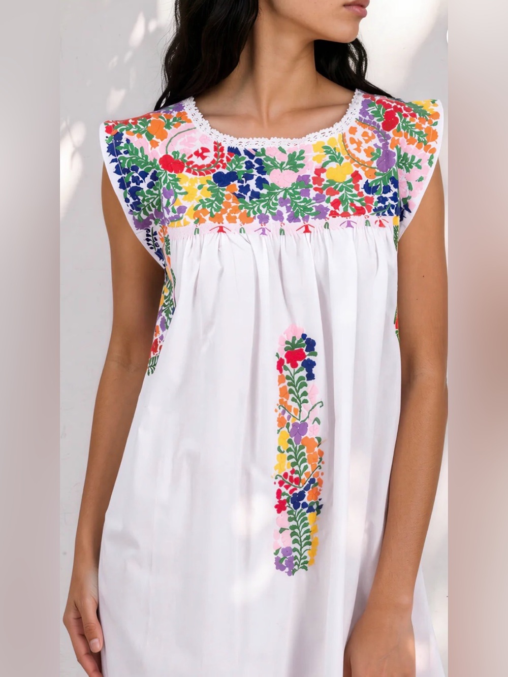 Mi Golondrina Flores Classic Fiesta Short Dress